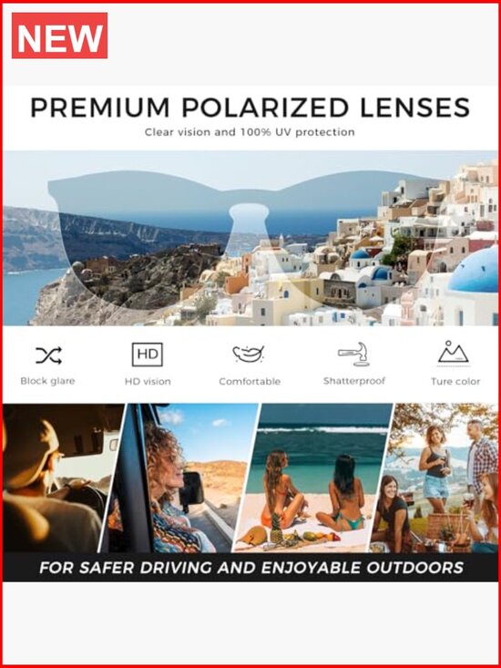 Premium Round Sunglasses with Polarized UV400 Lenses, Keyhole Nose Bridge, TR90 main image 6